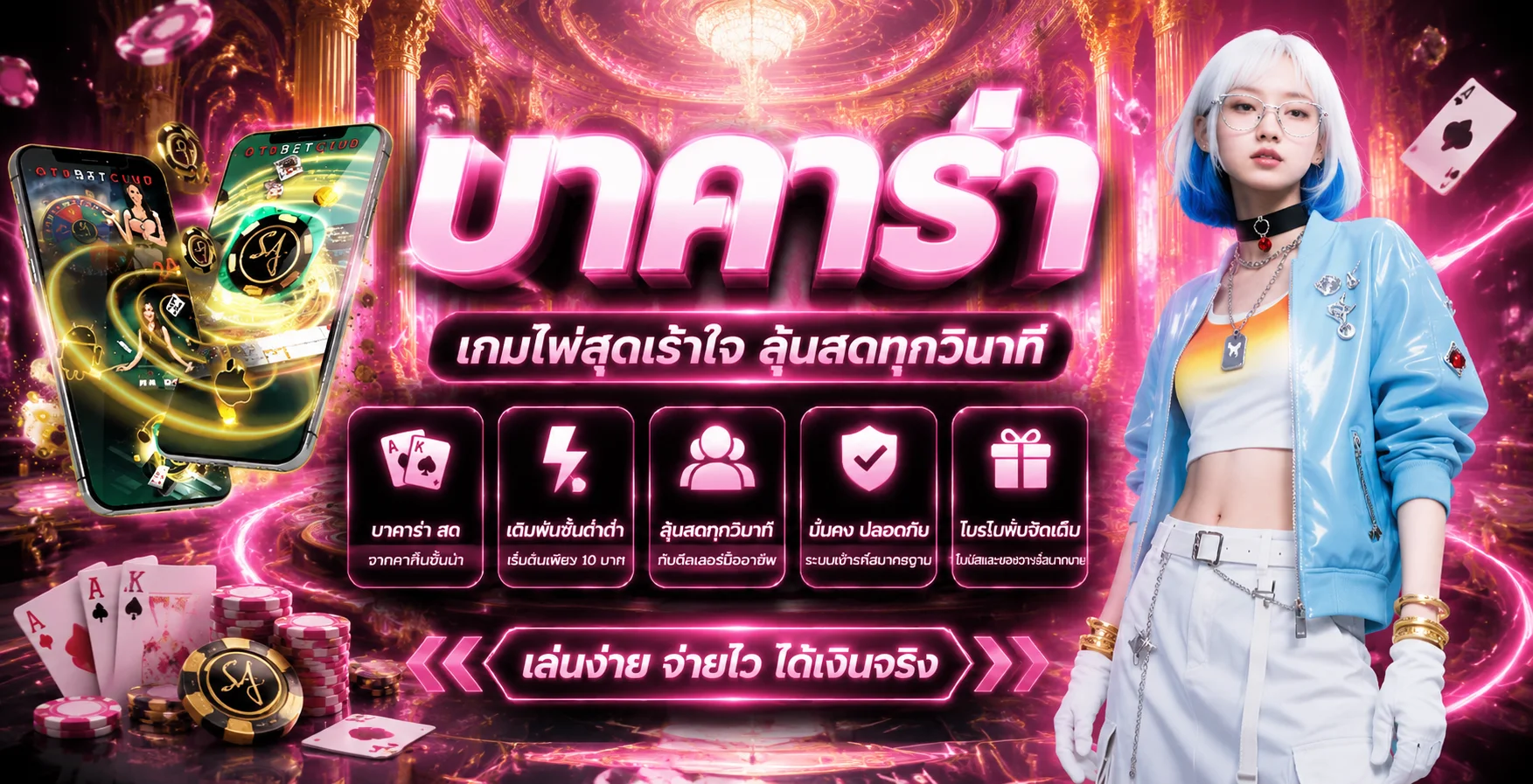 โต๊ะคาสิโนออนไลน์บน allslotz88 บาคาร่า รูเล็ต เสือมังกร ไฮโล